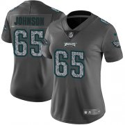 Wholesale Cheap Nike Eagles #65 Lane Johnson Gray Static Women's Stitched NFL Vapor Untouchable Limited Jersey