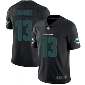 Wholesale Cheap Nike Dolphins #13 Dan Marino Black Men\'s Stitched NFL Limited Rush Impact Jersey