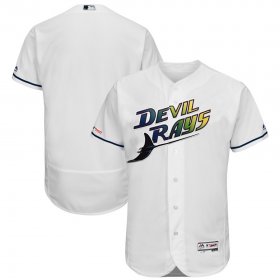 Wholesale Cheap Tampa Bay Rays Blank Majestic Turn Back The Clock Home Flex Base Authentic Collection Team Jersey White