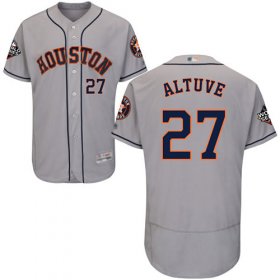 Wholesale Cheap Astros #27 Jose Altuve Grey Flexbase Authentic Collection 2019 World Series Bound Stitched MLB Jersey