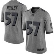 Wholesale Cheap Nike Ravens #57 C.J. Mosley Gray Men's Stitched NFL Limited Gridiron Gray Jersey