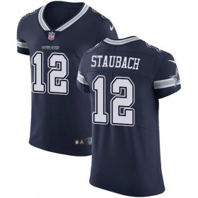 Wholesale Cheap Nike Cowboys #12 Roger Staubach Navy Blue Team Color Men\'s Stitched NFL Vapor Untouchable Elite Jersey