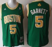 Wholesale Cheap Boston Celtics #5 Kevin Garnett Revolution 30 Swingman Green With Gold Jersey