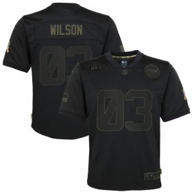 Cheap Seattle Seahawks #3 Russell Wilson Nike Youth 2020 Salute to Service Game Jersey Black