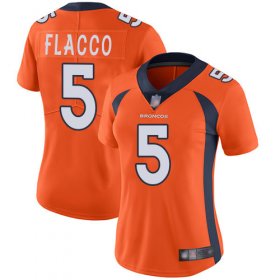 Wholesale Cheap Nike Broncos #5 Joe Flacco Orange Team Color Women\'s Stitched NFL Vapor Untouchable Limited Jersey