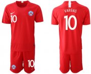 Wholesale Cheap Chile #10 Vargas Home Soccer Country Jersey