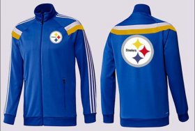 Wholesale Cheap NFL Pittsburgh Steelers Team Logo Jacket Blue