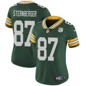 Wholesale Cheap Nike Packers #87 Jace Sternberger Green Team Color Women\'s 100th Season Stitched NFL Vapor Untouchable Limited Jersey
