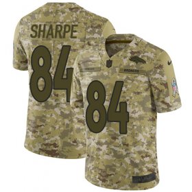 Wholesale Cheap Nike Broncos #84 Shannon Sharpe Camo Men\'s Stitched NFL Limited 2018 Salute To Service Jersey