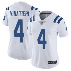 Wholesale Cheap Nike Colts #4 Adam Vinatieri White Women\'s Stitched NFL Vapor Untouchable Limited Jersey