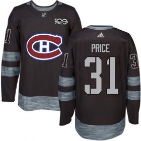 Wholesale Cheap Adidas Canadiens #31 Carey Price Black 1917-2017 100th Anniversary Stitched NHL Jersey