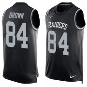 Wholesale Cheap Nike Raiders #84 Antonio Brown Black Team Color Men's Stitched NFL Limited Tank Top Jersey