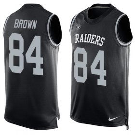Wholesale Cheap Nike Raiders #84 Antonio Brown Black Team Color Men\'s Stitched NFL Limited Tank Top Jersey