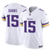 Men's Minnesota Vikings #15 Josh Dobbs White 2023 F.U.S.E. Vapor Untouchable Limited Stitched Jersey