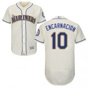 Wholesale Cheap Mariners #10 Edwin Encarnacion Cream Flexbase Authentic Collection Stitched MLB Jersey