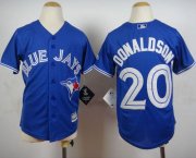 Wholesale Cheap Blue Jays #20 Josh Donaldson Blue Cool Base Stitched Youth MLB Jersey