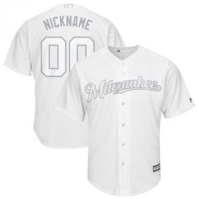 Wholesale Cheap Milwaukee Brewers Majestic 2019 Players\' Weekend Cool Base Roster Custom Jersey White