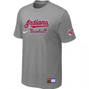 Wholesale Cheap Nike Cleveland Indians Short Sleeve Practice T-Shirt Light Grey
