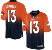 Wholesale Cheap Nike Broncos #13 Trevor Siemian Orange/Navy Blue Men's Stitched NFL Elite Fadeaway Fashion Jersey