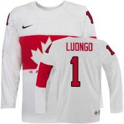 Wholesale Cheap Olympic 2014 CA. #1 Roberto Luongo White Stitched NHL Jersey