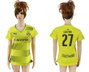Wholesale Cheap Women's Dortmund #27 Castro Home Soccer Club Jersey