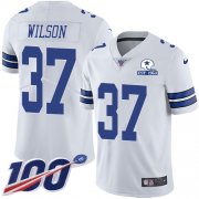 Wholesale Cheap Nike Cowboys #37 Donovan Wilson White Men's Stitched With Established In 1960 Patch NFL 100th Season Vapor Untouchable Limited Jersey