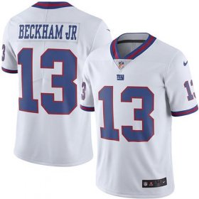 Wholesale Cheap Nike Giants #13 Odell Beckham Jr White Youth Stitched NFL Limited Rush Jersey
