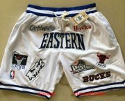 Wholesale Cheap All-Star Eastern White JUST DON By Mitchell & Ness Shorts