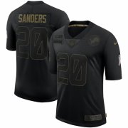 Cheap Detroit Lions #20 Barry Sanders Nike 2020 Salute To Service Retired Limited Jersey Black