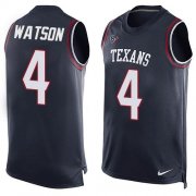 Wholesale Cheap Nike Texans #4 Deshaun Watson Navy Blue Team Color Men's Stitched NFL Limited Tank Top Jersey