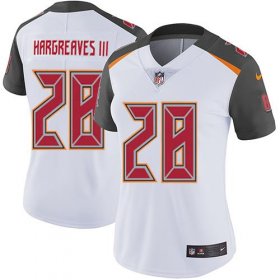 Wholesale Cheap Nike Buccaneers #28 Vernon Hargreaves III White Women\'s Stitched NFL Vapor Untouchable Limited Jersey