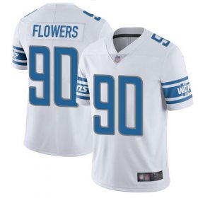 Wholesale Cheap Nike Lions #90 Trey Flowers White Men\'s Stitched NFL Vapor Untouchable Limited Jersey