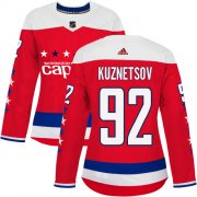 Wholesale Cheap Adidas Capitals #92 Evgeny Kuznetsov Red Alternate Authentic Women's Stitched NHL Jersey
