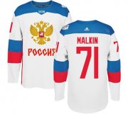 Wholesale Cheap Team Russia #71 Evgeni Malkin White 2016 World Cup Stitched NHL Jersey