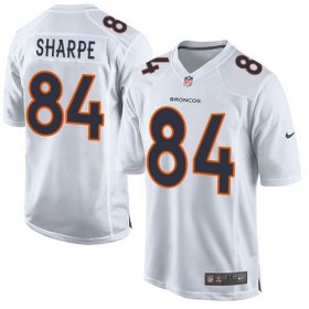 Wholesale Cheap Nike Broncos #84 Shannon Sharpe White Men\'s Stitched NFL Game Event Jersey