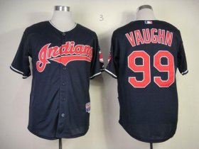 Wholesale Cheap Indians #99 Ricky vaughn Navy Blue Cool Base Stitched MLB Jersey