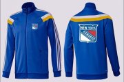 Wholesale Cheap NHL New York Rangers Zip Jackets Blue-4