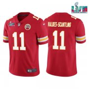 Wholesale Cheap Men's Kansas City Chiefs #11 Marquez Valdes-Scantling Red Super Bowl LVII Patch Vapor Untouchable Limited Stitched Jersey