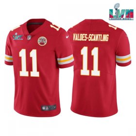 Wholesale Cheap Men\'s Kansas City Chiefs #11 Marquez Valdes-Scantling Red Super Bowl LVII Patch Vapor Untouchable Limited Stitched Jersey