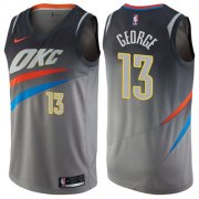 Wholesale Cheap Nike Oklahoma City Thunder #13 Paul George Gray NBA Swingman City Edition Jersey
