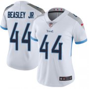 Wholesale Cheap Nike Titans #44 Vic Beasley Jr White Women's Stitched NFL Vapor Untouchable Limited Jersey