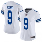 Wholesale Cheap Nike Cowboys #9 Tony Romo White Women's Stitched NFL Vapor Untouchable Limited Jersey