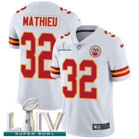 Wholesale Cheap Nike Chiefs #32 Tyrann Mathieu White Super Bowl LIV 2020 Men\'s Stitched NFL Vapor Untouchable Limited Jersey