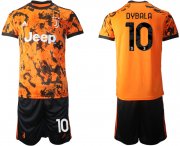 Wholesale Cheap Men 2020-2021 club Juventus Second away 10 orange Soccer Jerseys1