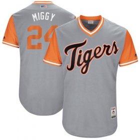 Wholesale Cheap Tigers #24 Miguel Cabrera Gray \"Miggy\" Players Weekend Authentic Stitched MLB Jersey