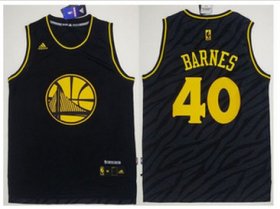 Wholesale Cheap Golden State Warriors #40 Harrison Barnes Black Precious Metals Fashion Stitched NBA Jersey