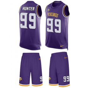 Wholesale Cheap Nike Vikings #99 Danielle Hunter Purple Team Color Men\'s Stitched NFL Limited Tank Top Suit Jersey