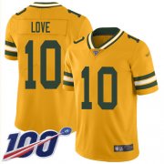 Wholesale Cheap Nike Packers #10 Jordan Love Gold Men's Stitched NFL Limited Inverted Legend 100th Season Jersey