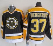 Wholesale Cheap Bruins #37 Patrice Bergeron Black CCM Throwback New Stitched NHL Jersey