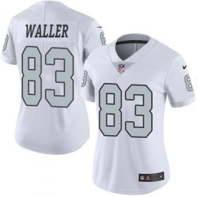Wholesale Cheap Nike Raiders #83 Darren Waller White Women\'s Stitched NFL Limited Rush Jersey